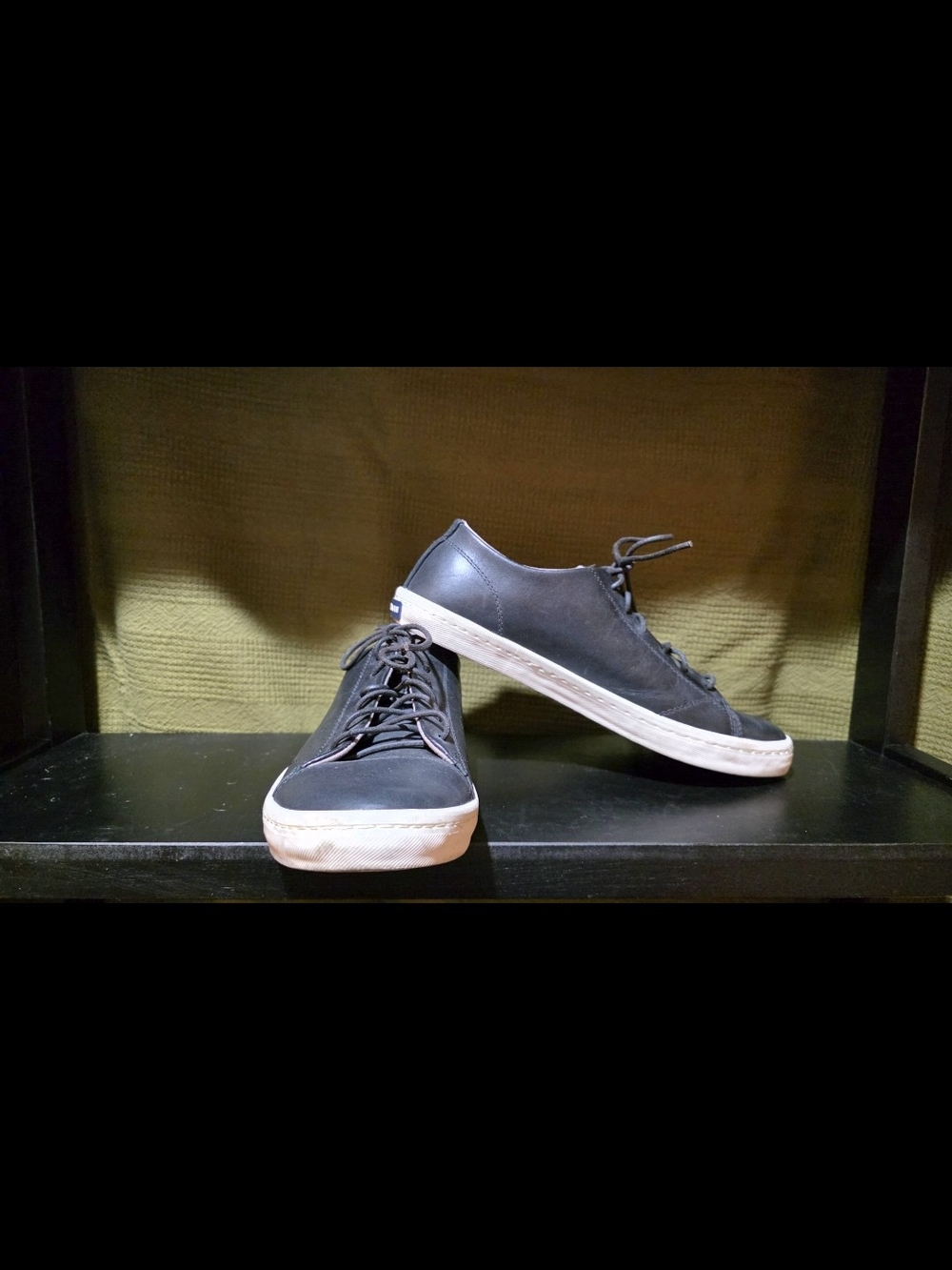 Cole Haan Black Low-Top Lace-Up Sneakers with White Sole